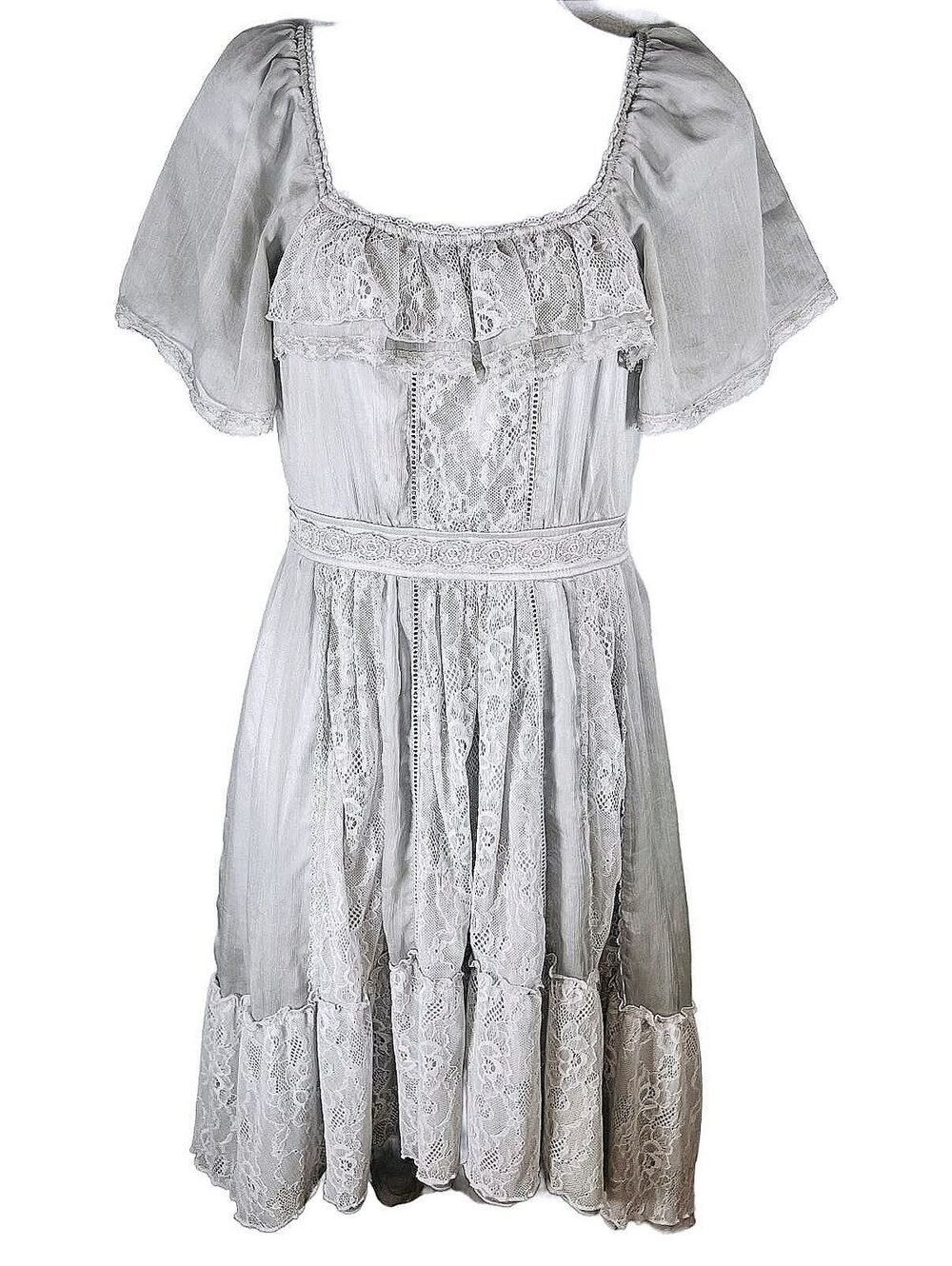Rare Axes Femme Japanese Brand Lace Panel Dress Mori Kei Fairy Coquette M